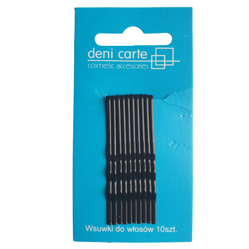 Wsuwki do włosów czarne - 10 szt. Deni Carte