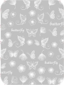 Naklejki na paznokcie samoprzylepne motyle - białe, napis butterfly - zdjęcie 6