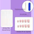 Tipsy SQUARE krótkie Blush nude - 24 szt. - zdjęcie 8