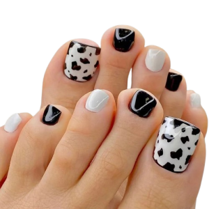 Tipsy do stóp Dalmatian biało-czarne 7271 - 24 szt.