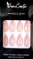 Tipsy OVAL krótkie Glitter - różowe błyszczące, 24 szt. - zdjęcie 2