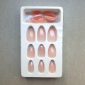 Tipsy OVAL krótkie Glitter - różowe błyszczące, 24 szt. - zdjęcie 3