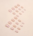 Tipsy OVAL krótkie Glitter - różowe błyszczące, 24 szt. - zdjęcie 10
