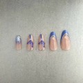 Tipsy ALMOND French Blue Butterfly z motylkami 7073 - 24 szt. - zdjęcie 4