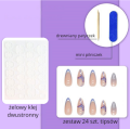 Tipsy ALMOND French Blue Butterfly z motylkami 7073 - 24 szt. - zdjęcie 6