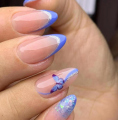 Tipsy ALMOND French Blue Butterfly z motylkami 7073 - 24 szt. - zdjęcie 9