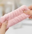 Opaski na nadgarstki do mycia twarzy z mikrofibry - różowe, 2 szt. - zdjęcie 8