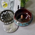 Kadzielnica ceramiczna z pokrywką - niebieska - zdjęcie 5