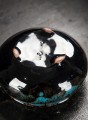 Kadzielnica ceramiczna z pokrywką - niebieska - zdjęcie 7