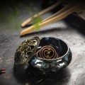 Kadzielnica ceramiczna z pokrywką - niebieska - zdjęcie 9