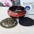 Kadzielnica ceramiczna z pokrywką - czerwona - zdjęcie 3