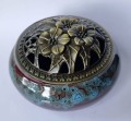 Kadzielnica ceramiczna z pokrywką - niebieska - zdjęcie 2