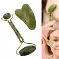 Roller jadeitowy zielony z płytką Gua Sha - zdjęcie 2
