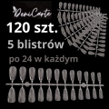 Tipsy Flexible ALMOND - bezbarwne, 120 szt. - zdjęcie 2