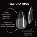 Tipsy Flexible ALMOND - bezbarwne, 120 szt. - zdjęcie 4