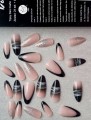 Tipsy ALMOND French czarny z brokatem - 24 szt. - zdjęcie 7