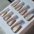 Tipsy SQUARE Cat Eye nude - 24 szt. - zdjęcie 4