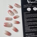 Tipsy SQUARE Cat Eye Ombre nude - 24 szt. - zdjęcie 7