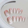 Tipsy SQUARE Cat Eye Ombre nude - 24 szt. - zdjęcie 9