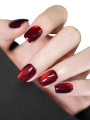 Tipsy SQUARE krótkie Cat Eye czerwone - 24 szt. Deni Carte