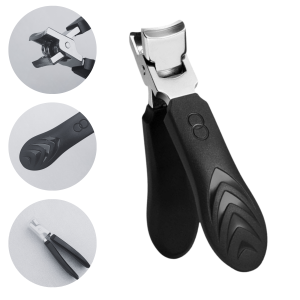 Obcinacz cążki mocny szeroki do paznokci manicure pedicure czarne