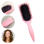 Szczotka Do Włosów Kręconych  Loków Różowa
