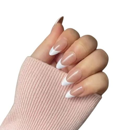 Tipsy ALMOND Classic French - białe, 24 szt. Deni Carte