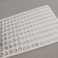Cyrkonie samoprzylepne na twarz - srebrne okrągłe, duże - zdjęcie 4