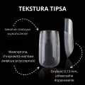 Tipsy Flexible SQUARE matowe - bezbarwne, 120 szt. - zdjęcie 9