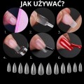 Tipsy Flexible ALMOND matowe - bezbarwne, 120 szt. - zdjęcie 10