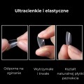 Tipsy Flexible SQUARE krótkie soft gel - bezbarwne, 120 szt. - zdjęcie 9