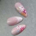 Tipsy ALMOND French w pastelowe kwiaty 7592 - 24 szt. - zdjęcie 4
