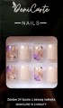 Tipsy SQUARE krótkie nude Purple Flower 7653 - 24 szt. - zdjęcie 2