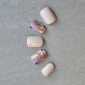 Tipsy SQUARE krótkie nude Purple Flower 7653 - 24 szt. - zdjęcie 3