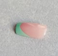 Tipsy SQUARE French nude z zielonym brokatem 7660 - 24 szt. - zdjęcie 5