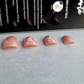 Tipsy SQUARE French nude z zielonym brokatem 7660 - 24 szt. - zdjęcie 7