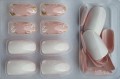 Tipsy OVAL nude z białymi kwiatami Gold Decor 7684 - 24 szt. - zdjęcie 9