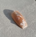 Tipsy COFFIN Aura White Butterfly 3D z perełkami 7714 - 24 szt. - zdjęcie 6