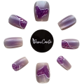 Tipsy SQUARE Purple Siren fioletowe perłowe 7745 - 30 szt. Deni Carte