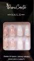 Tipsy OVAL nude z białymi kwiatami Gold Decor 7684 - 24 szt. - zdjęcie 2