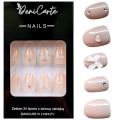 Tipsy OVAL jasnoróżowe z kokardkami 5D 7615 - 24 szt. Deni Carte