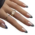 Tipsy ALMOND French czarny - nude i róż, 24 szt. - zdjęcie 8
