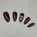Tipsy migdałki ALMOND Burgund z kokardką - 24 szt. - zdjęcie 3