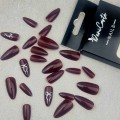 Tipsy migdałki ALMOND Burgund z kokardką - 24 szt. - zdjęcie 4