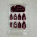 Tipsy migdałki ALMOND Burgund z kokardką - 24 szt. - zdjęcie 5