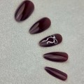 Tipsy migdałki ALMOND Burgund z kokardką - 24 szt. - zdjęcie 6