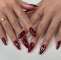 Tipsy migdałki ALMOND Burgund z kokardką - 24 szt. - zdjęcie 10