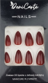 Tipsy ALMOND Dark Red - ciemnoczerwone, 24 szt. - zdjęcie 3