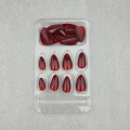 Tipsy ALMOND Dark Red - ciemnoczerwone, 24 szt. - zdjęcie 7
