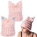 Turban do włosów kotek z uszami - szybkoschnący - zdjęcie 12